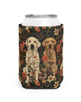 Blossoming Labradors Bouquet Can Cooler Sleeve