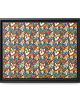 Corgi Carnival Couture Matte Canvas, Framed