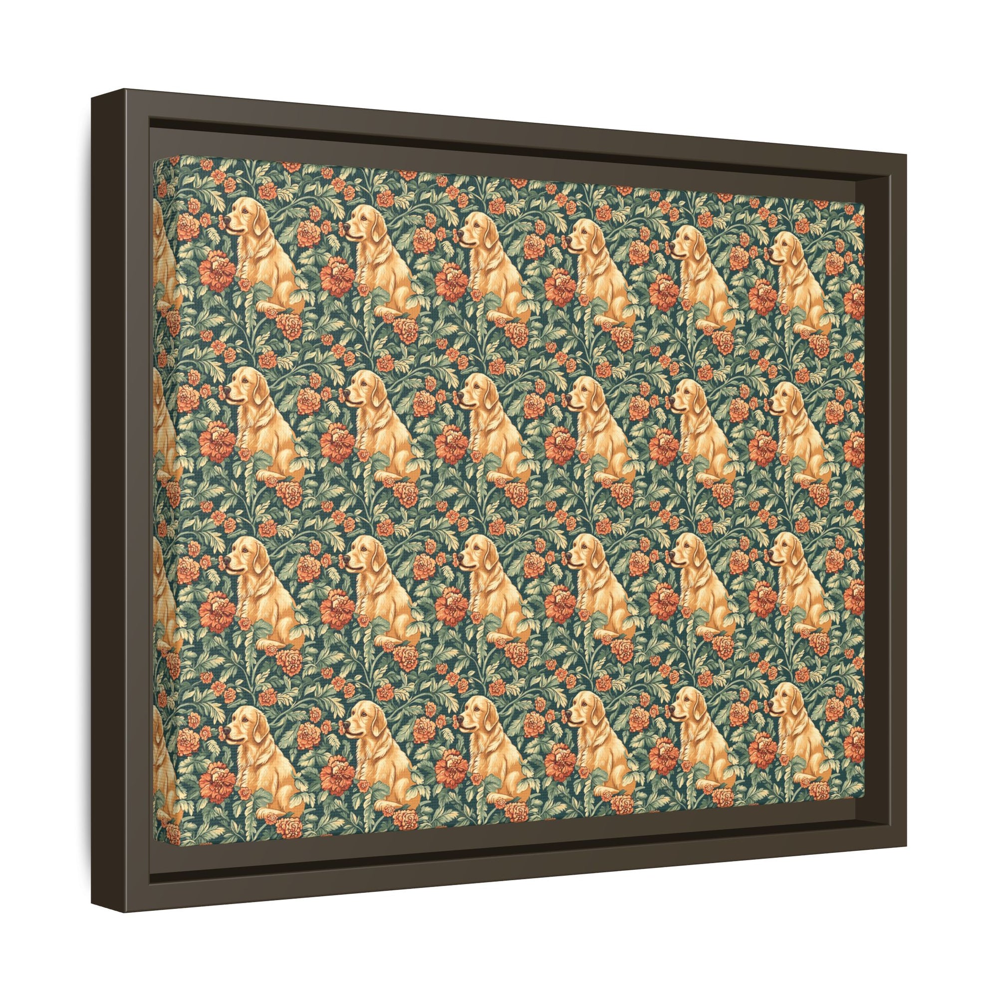 Blooming Goldie Glam Matte Canvas, Framed