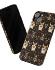 Nighttime Corgi Glow Stride Slim Phone Cases