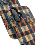 Pawsome Rottweiler Royalty Plaid Magnetic Tough Cases