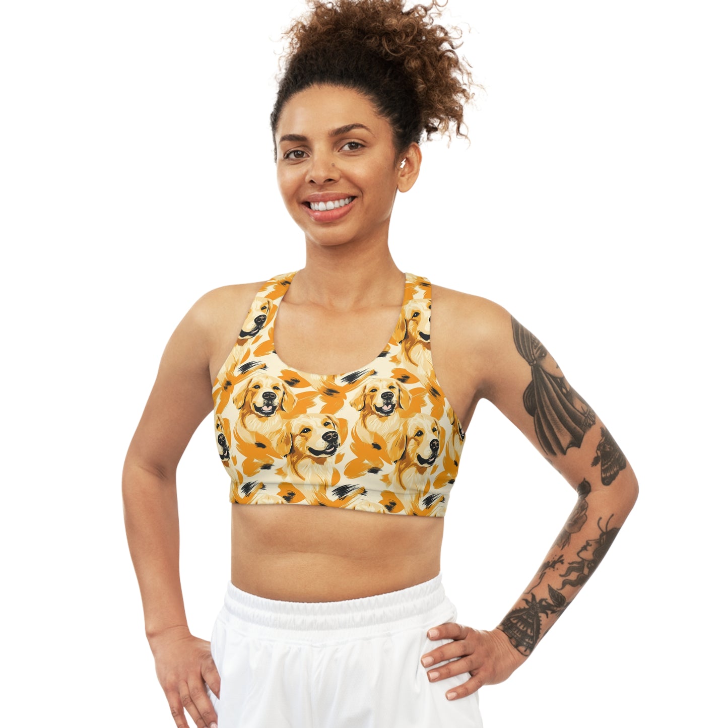 Golden Glitz 'n Glamour Woofwear Seamless Sports Bra