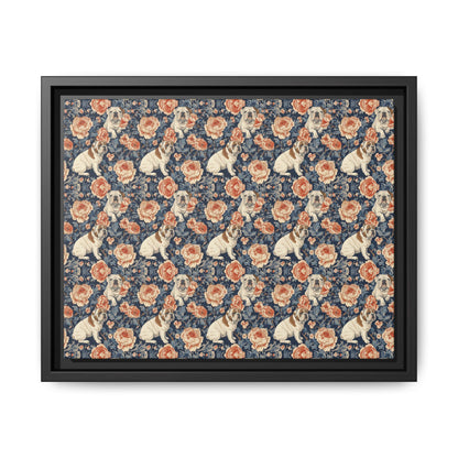 Blooming Bulldog Beauty Matte Canvas, Framed