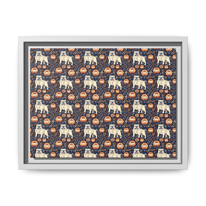 Bulldog Blossom Bonanza Matte Canvas, Framed