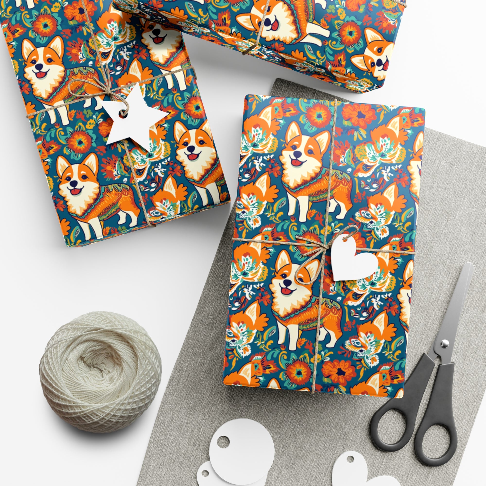 Corgi Carnival Couture Gift Wrap Papers