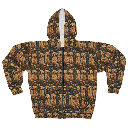 Fanciful Golden Paradise Blossom Unisex Zip Hoodie