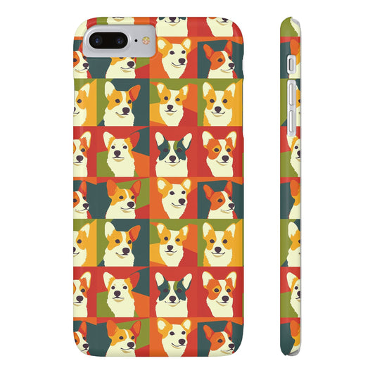 Corgi Chic Popart Pup Slim Phone Cases