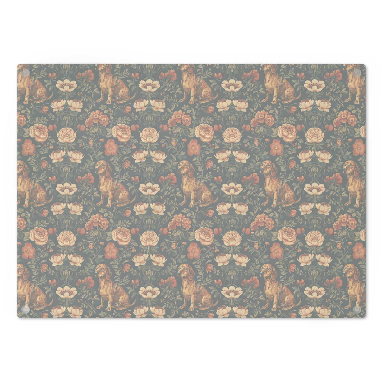 Dazzling Dachsund Blossoms & Foliage Cutting Board