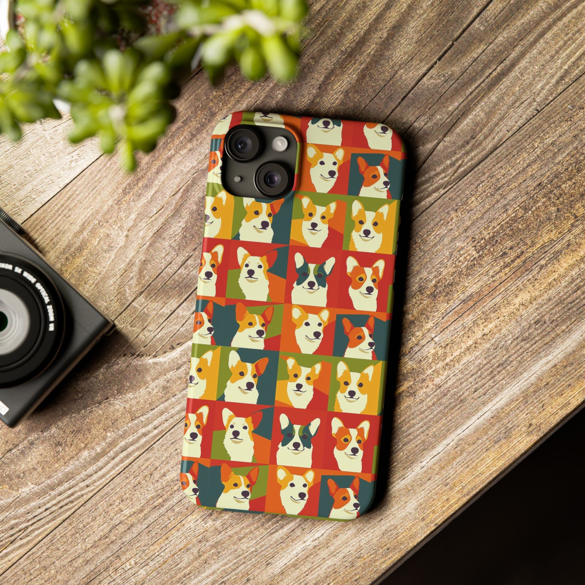 Corgi Chic Popart Pup Slim Phone Cases