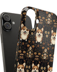 Nighttime Corgi Glow Stride Slim Phone Cases