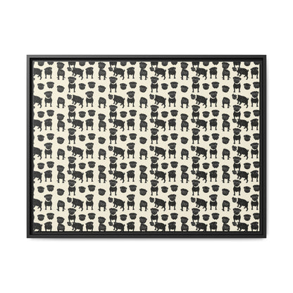 Puggie Pout Perfection Matte Canvas, Framed