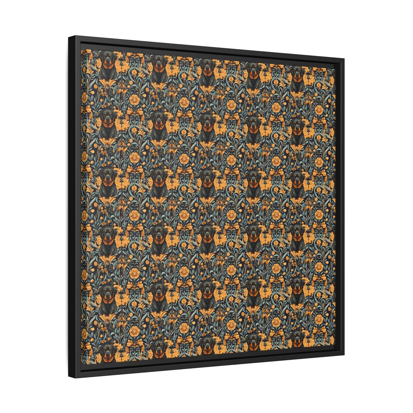 Ruffle Rottie Glamourific Matte Canvas, Framed