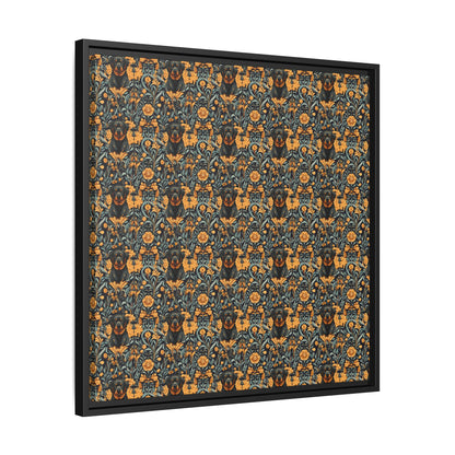 Ruffle Rottie Glamourific Matte Canvas, Framed