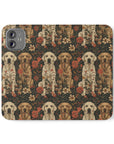 Blossoming Labradors Bouquet Flip Cases