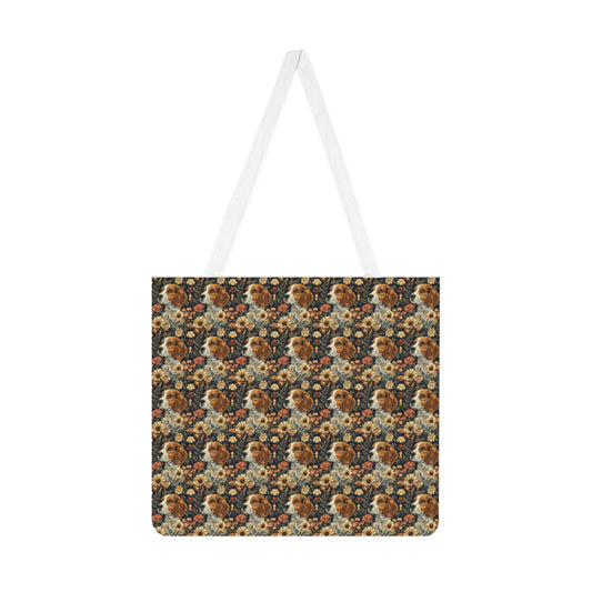 Beagle Blossoms Shoulder Tote Bag