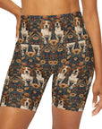 Beagle Buddies Meadow Magic High Waisted Yoga Shorts