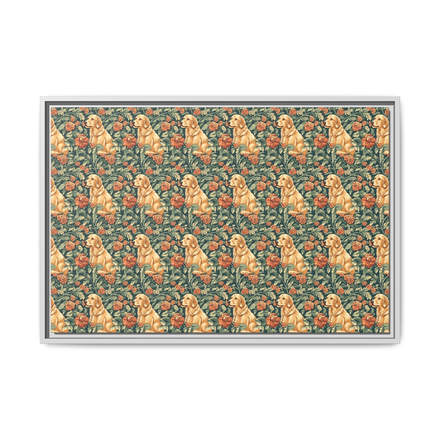 Blooming Goldie Glam Matte Canvas, Framed