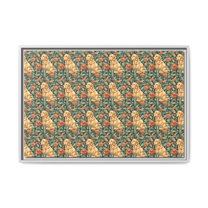 Blooming Goldie Glam Matte Canvas, Framed