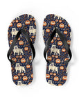 Bulldog Blossom Bonanza Flip Flops