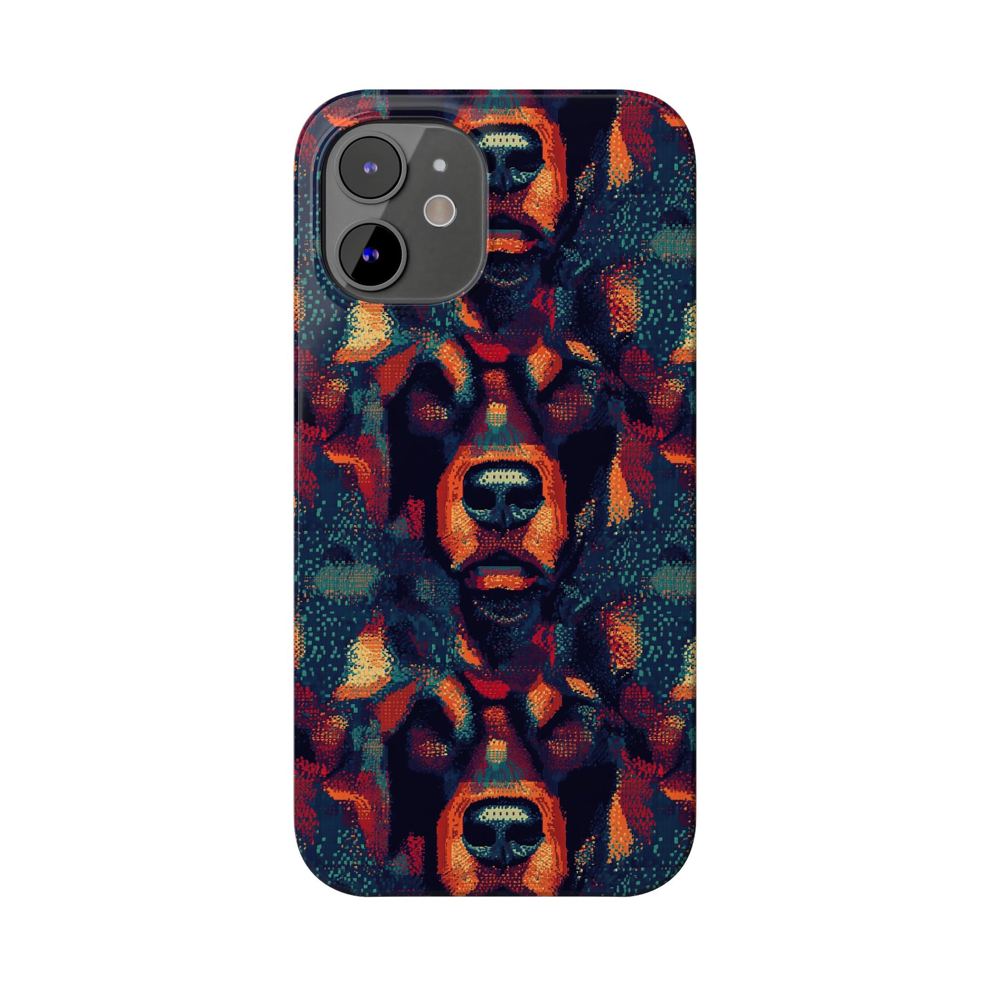 Rustic Rottie Charm Slim Phone Cases