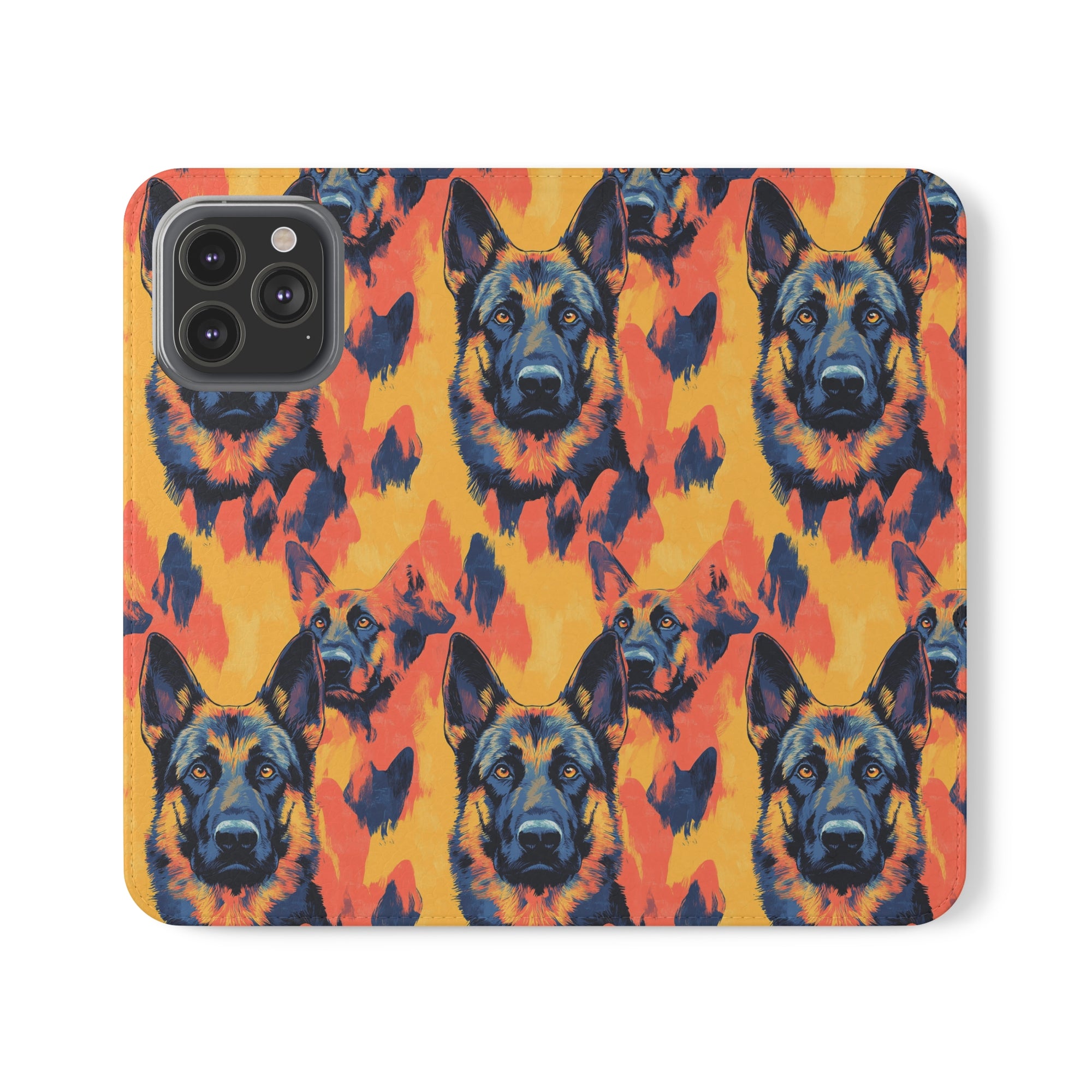 Impressionistic German Shepherds Flip Cases