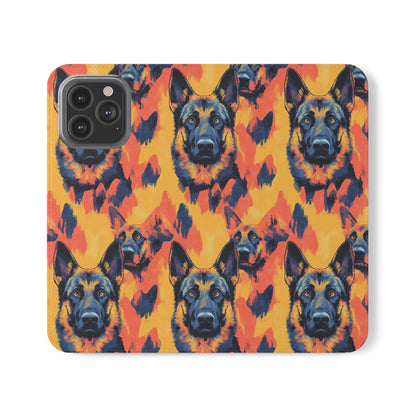 Impressionistic German Shepherds Flip Cases