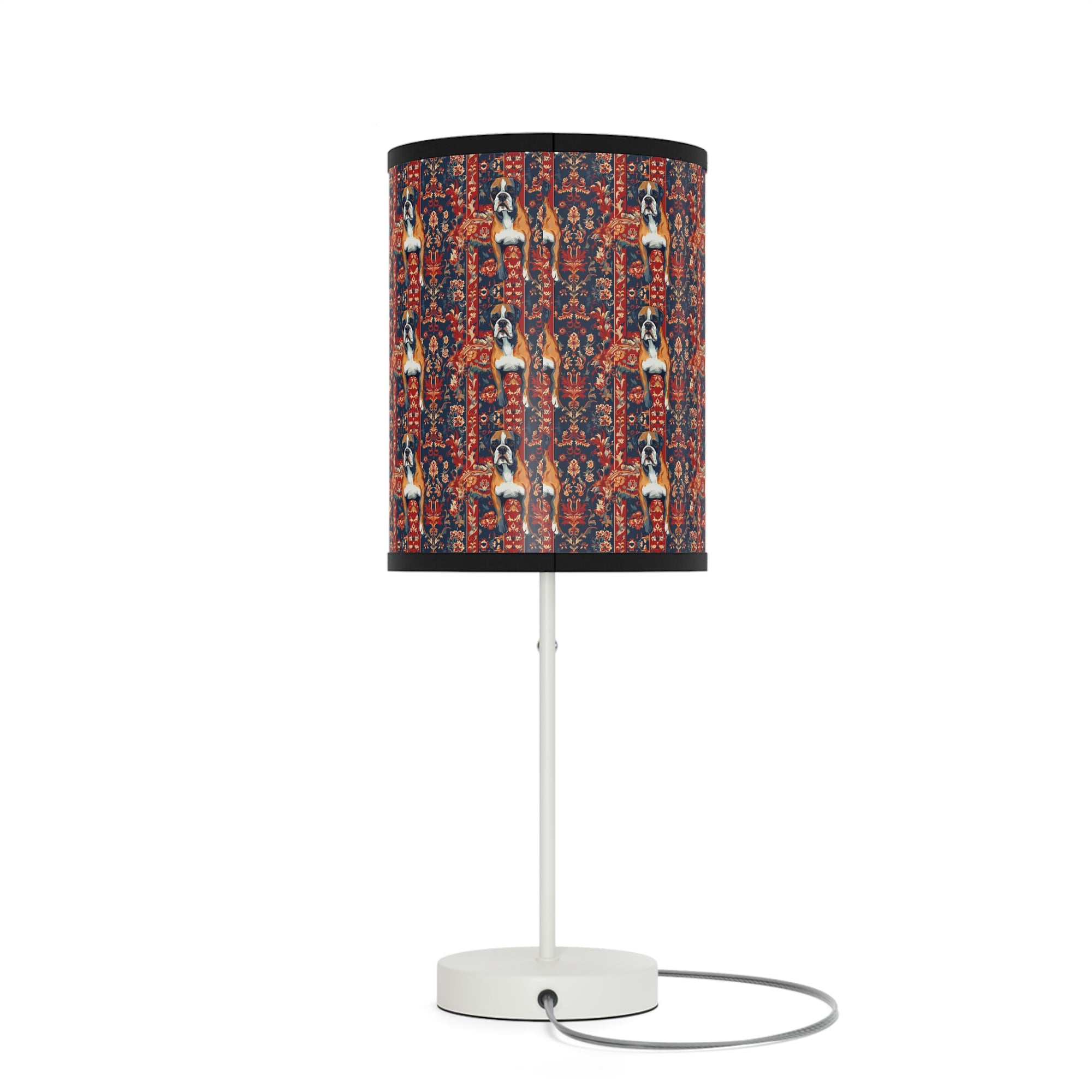 Boxer Blossom Tapestry Delight Lamp on a Stand