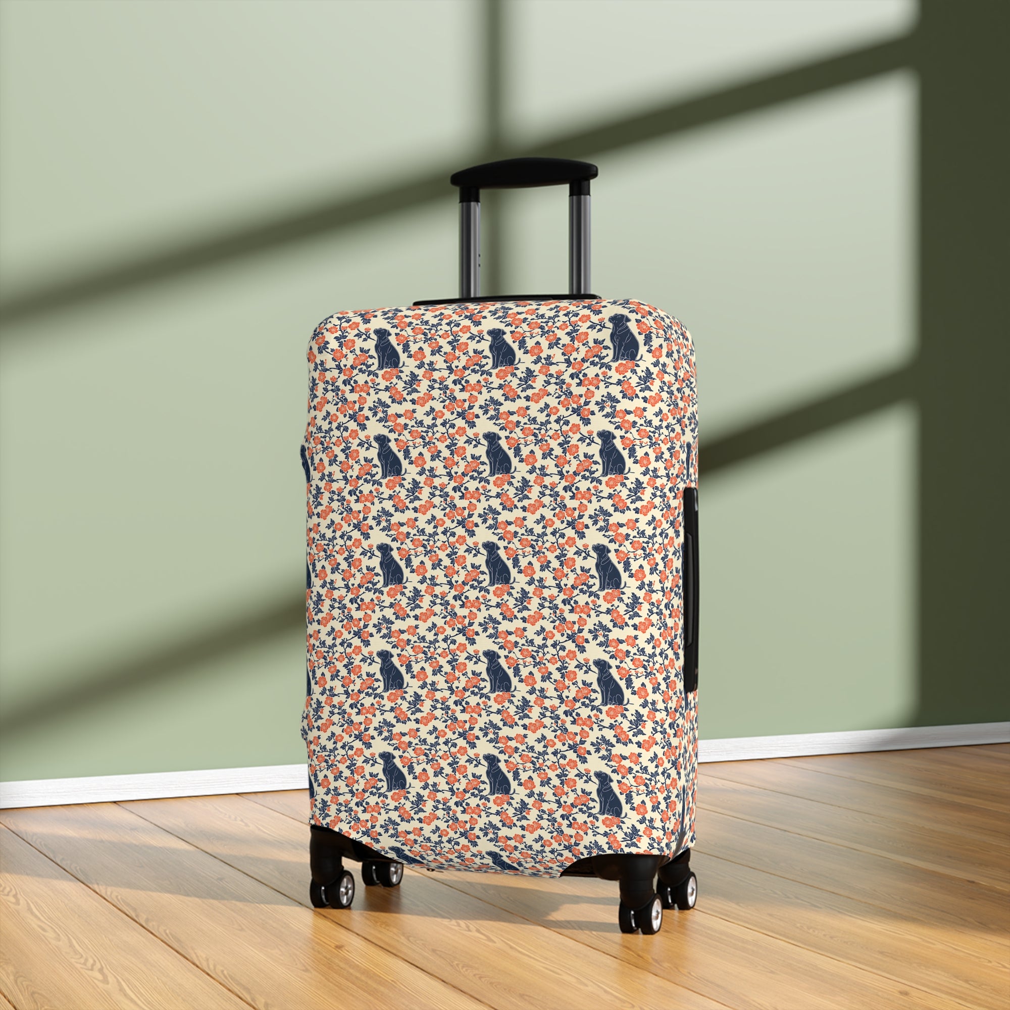 Bloomiful Lab Bouquet Luggage Cover