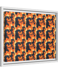 Rottweiler Chic Pawsitivity Matte Canvas, Framed