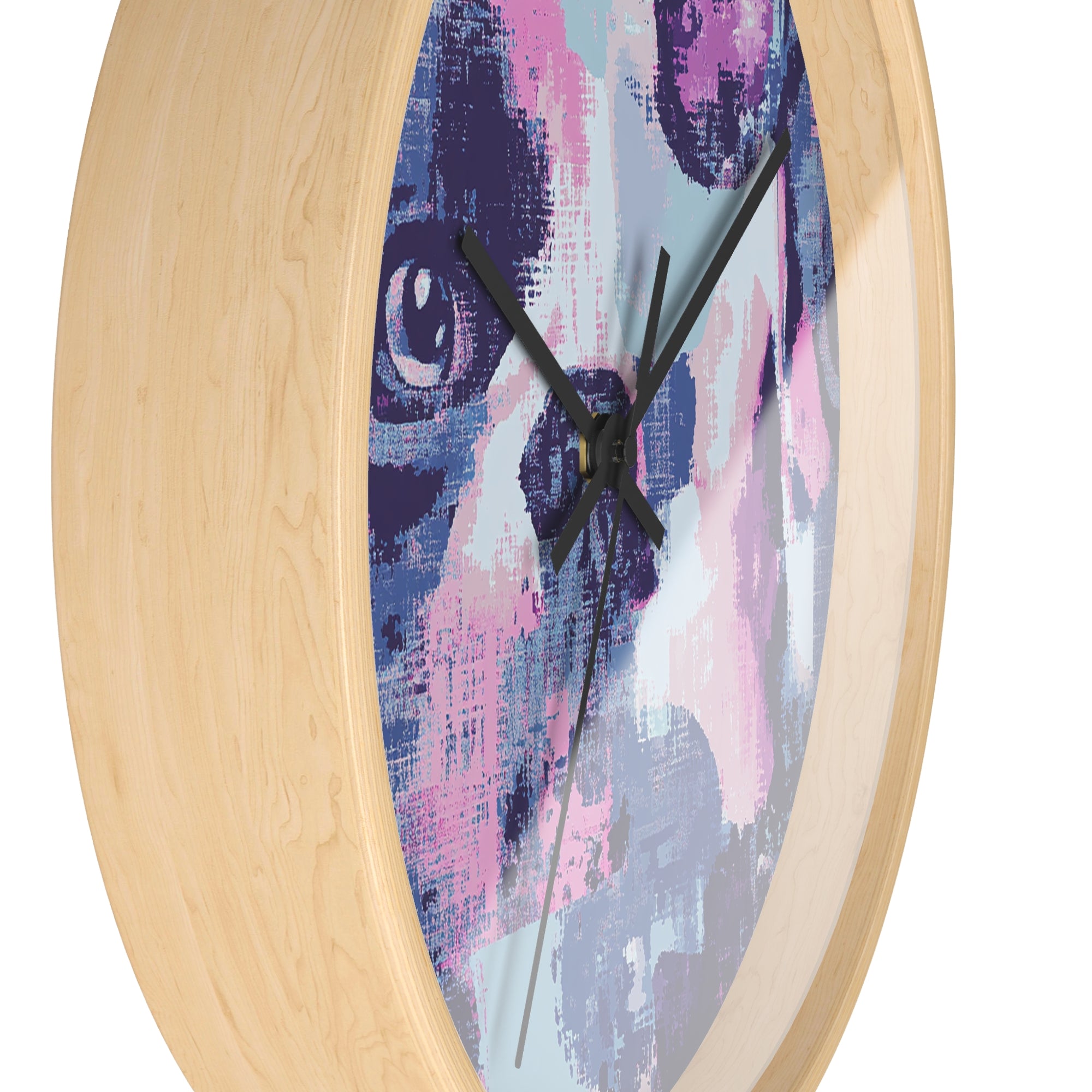 Funky Geometric Boxerista Wall Clock