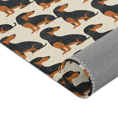 Dachshund Delight - Modern Area Rug