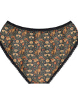 Dazzling Dachsund Blossoms & Foliage Women's Briefs