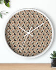 Blossoming Dachshunds Delight Wall Clock