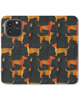 Dapper Dachshund Noir Glow Flip Cases