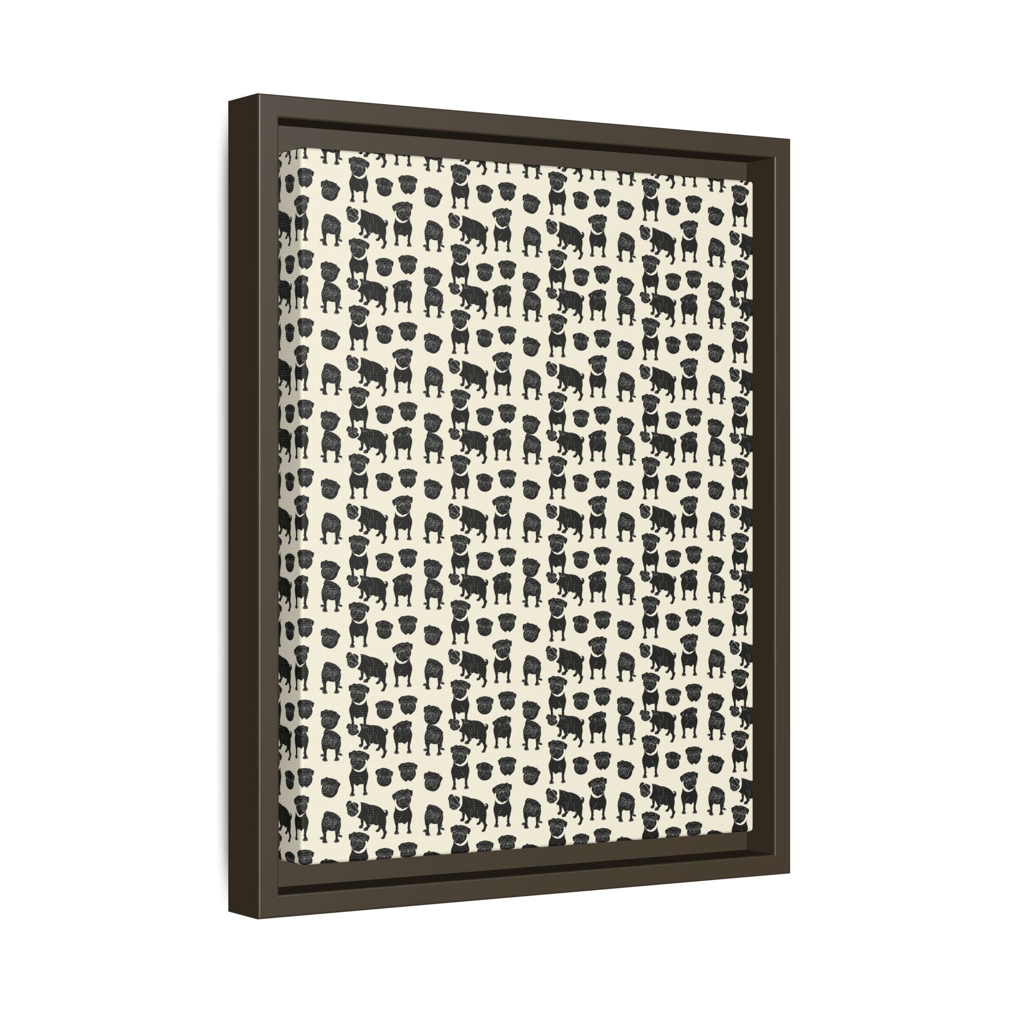 Puggie Pout Perfection Matte Canvas, Framed