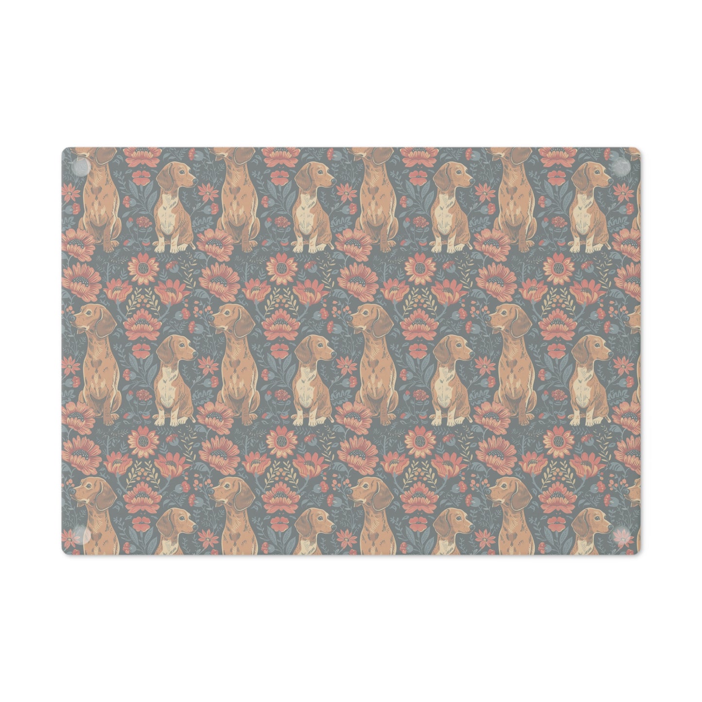 Floral Pawsome Dachsund Delight Cutting Board