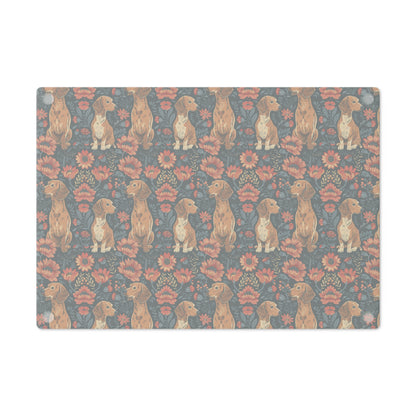 Floral Pawsome Dachsund Delight Cutting Board