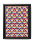 Glitchy Bulldog Blitz Matte Canvas, Framed