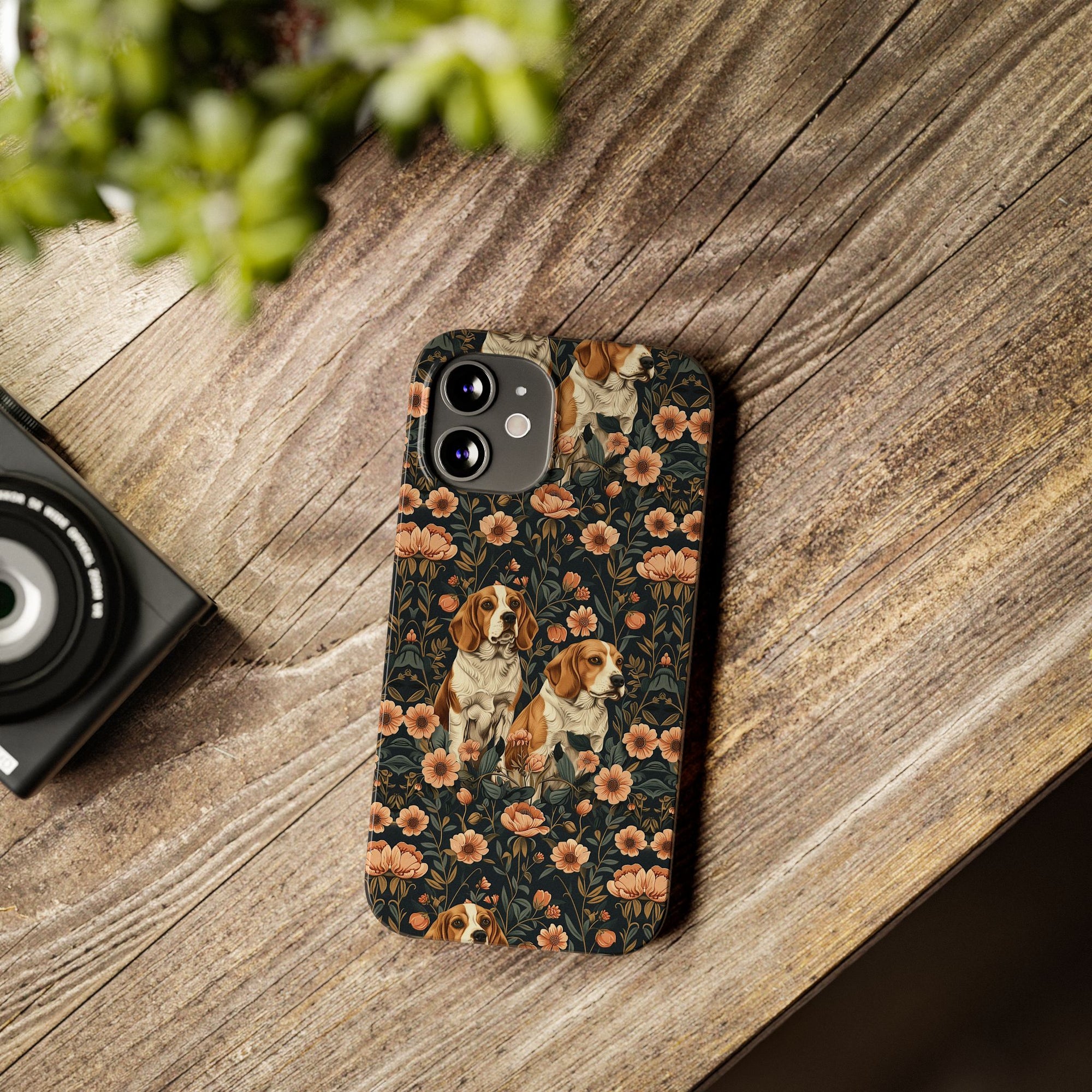 Beagle Blossom Bonanza Slim Phone Cases