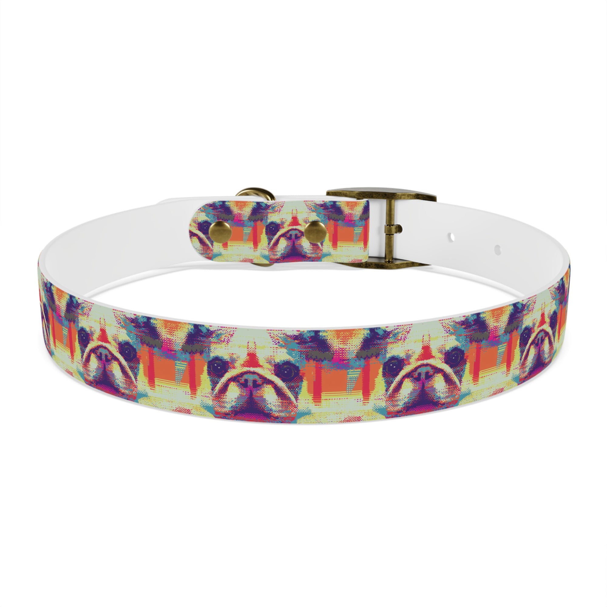 Glitchy Bulldog Blitz Dog Collar