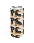 Whimsical Dachsund Dreamcatcher Slim Can Cooler