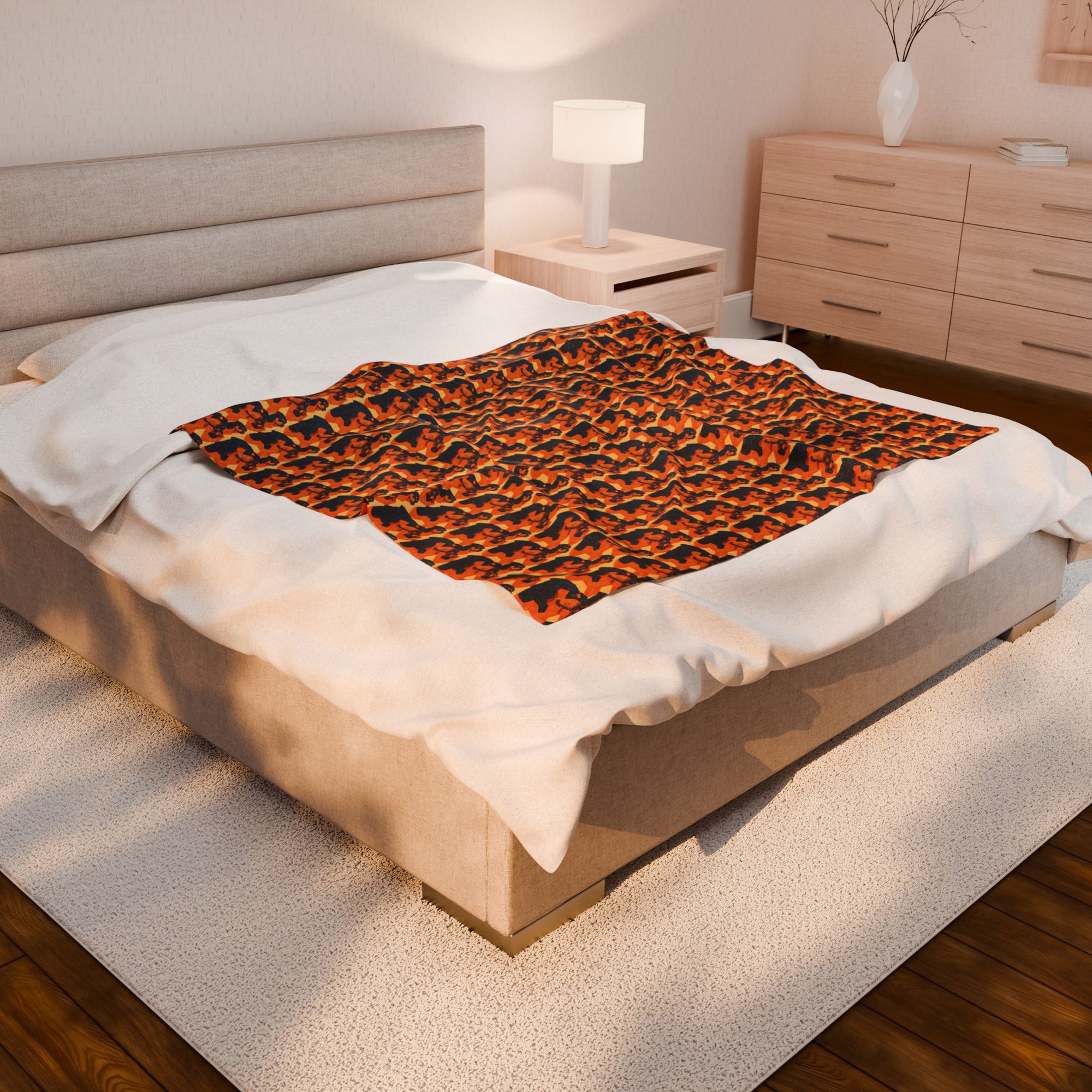 Rottweiler Chic Pawsitivity Velveteen Plush Blanket