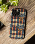 Pawsome Rottweiler Royalty Plaid Slim Phone Cases