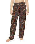 Dapper Dachshund Embroidery Elegance Women's Pajama Pants