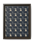 Frenchie Celestial Soar Matte Canvas, Framed