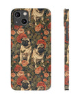 Blooming Pug Paradise Slim Phone Cases