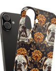 Bloomingly Bulldogistic Bouquet Slim Phone Cases