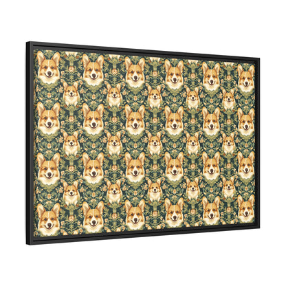 Corgi Charmz Matte Canvas, Framed