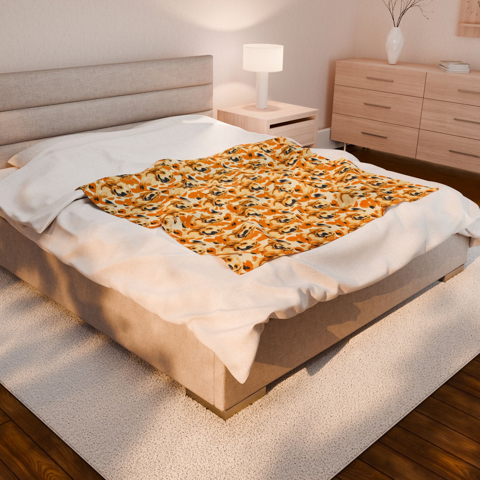 Golden Glitz &#39;n Glamour Woofwear Velveteen Plush Blanket