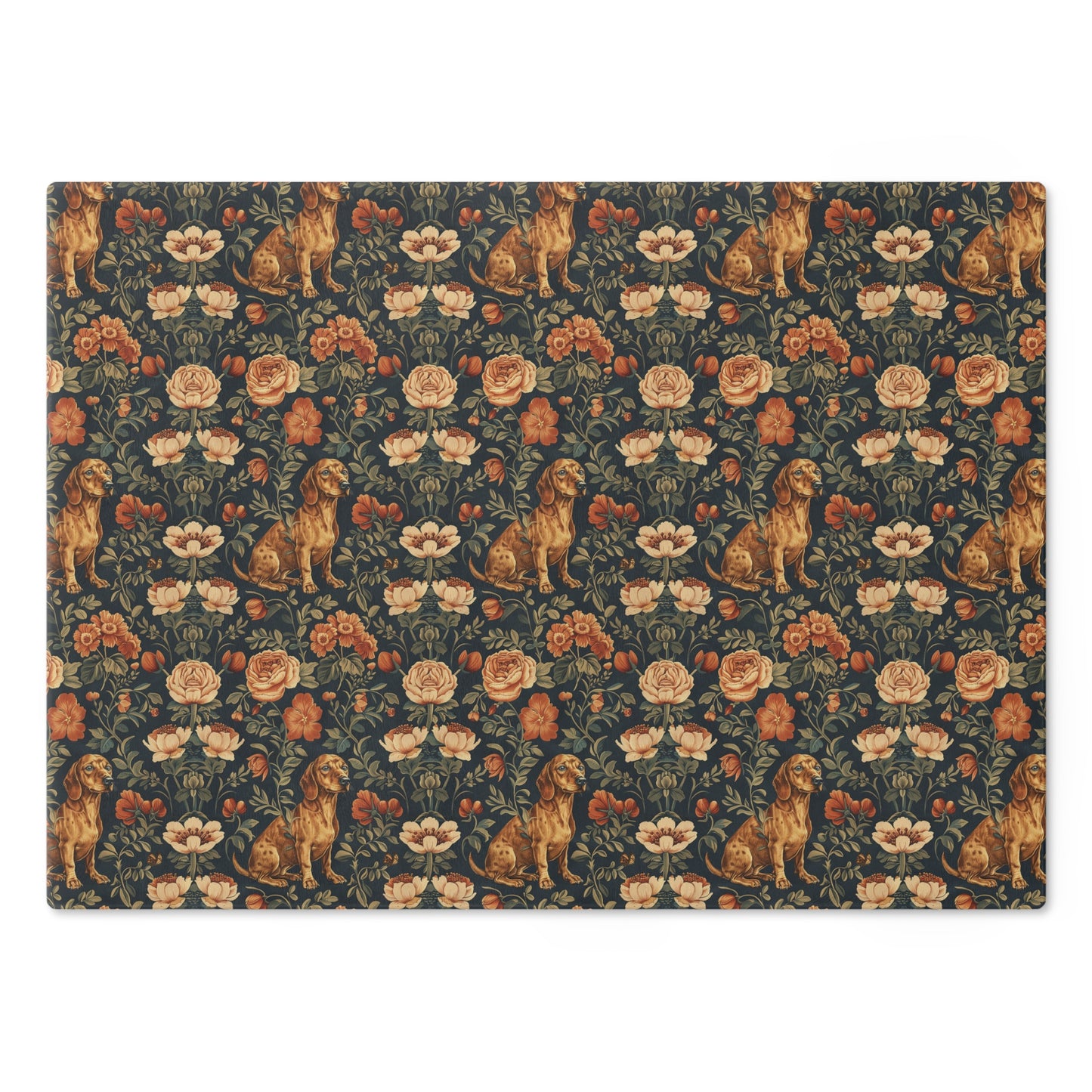 Dazzling Dachsund Blossoms & Foliage Cutting Board